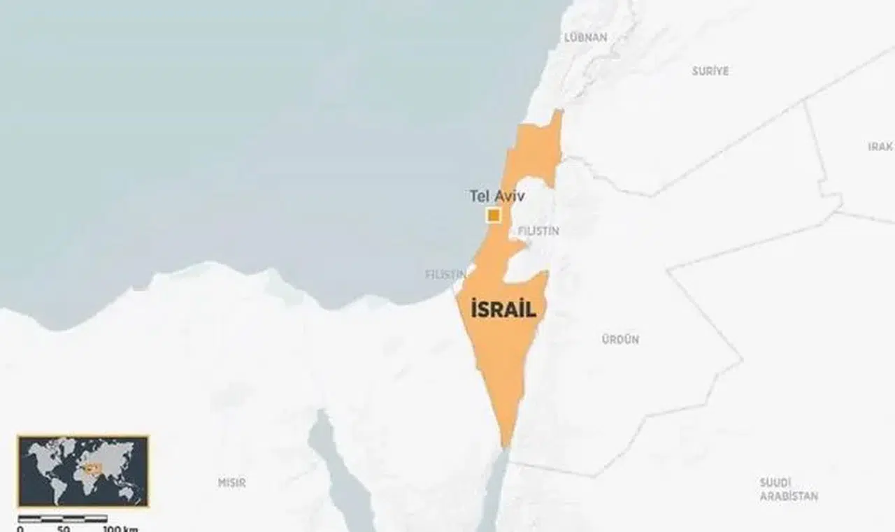  İsrail'in konumu, nüfusu ve harita bilgisi
