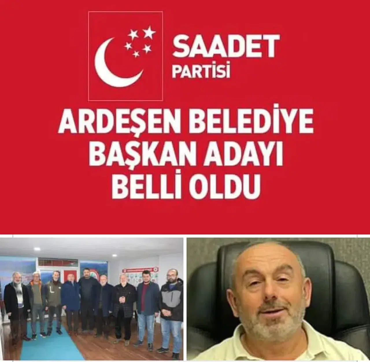 Saadet Partisi'nden Ardeşen'e Kemal Eksilmez adaylığı