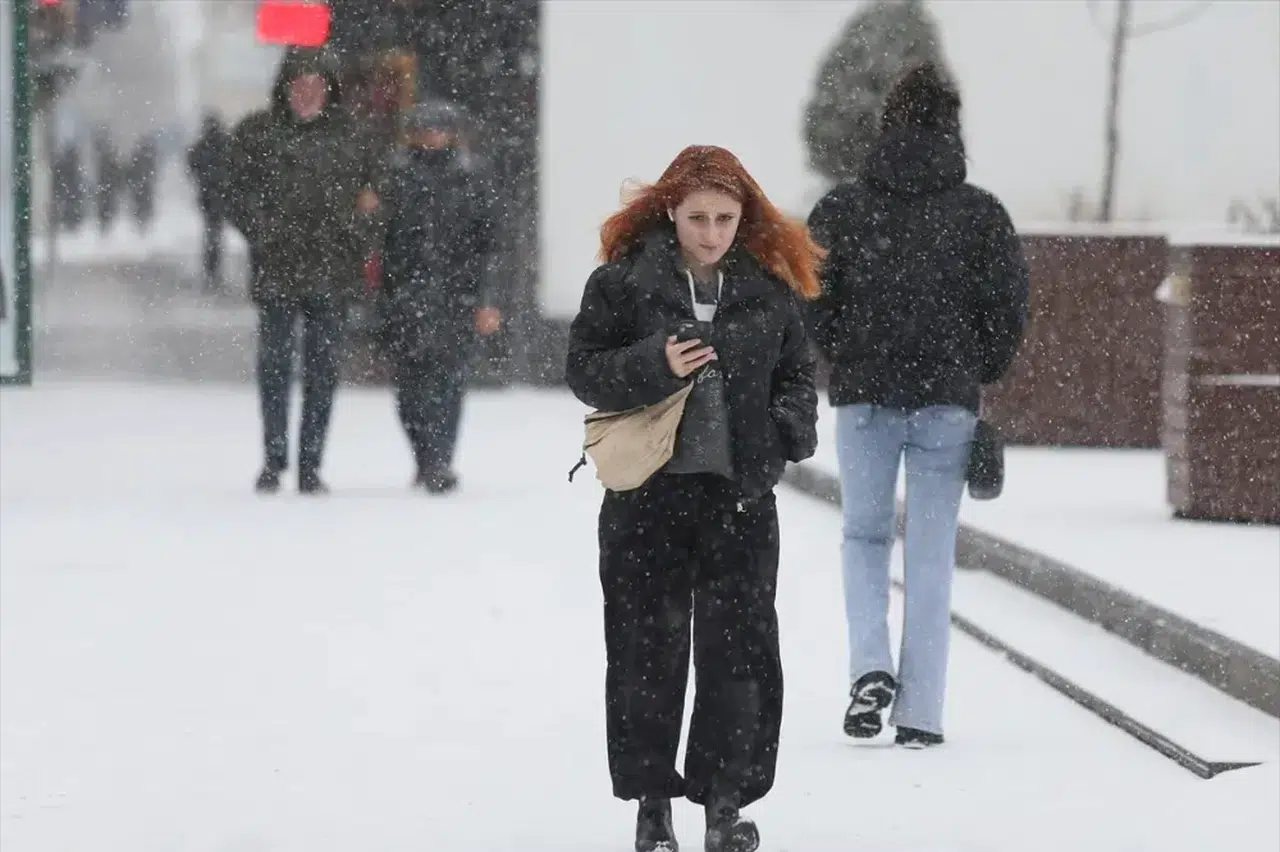 Erzurum, Ardahan ve Kars'ta etkili olan kar, etrafı beyaza bürüdü