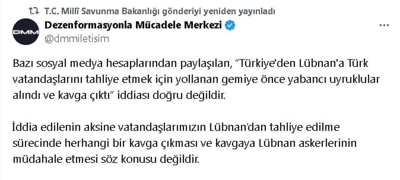 DMM'den 'Gemiye yabancılar alındı, kavga çıktı' iddiasına yalanlama