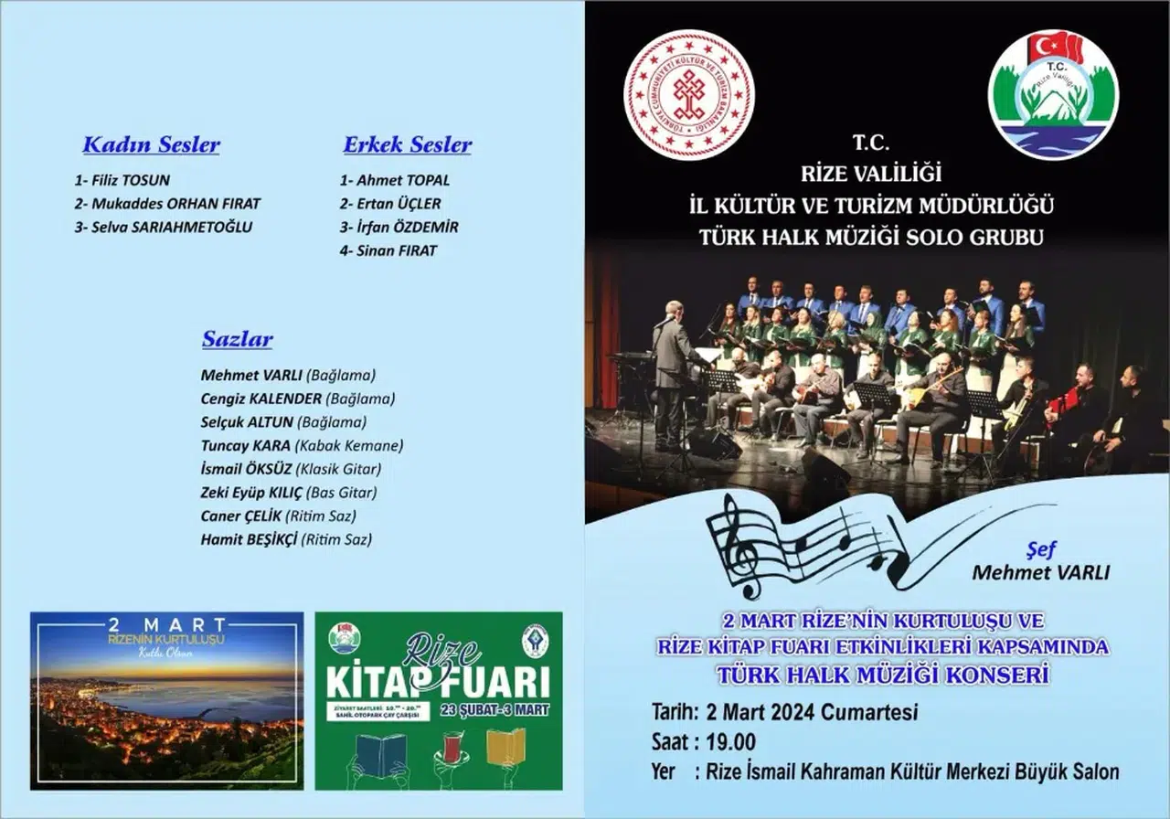 2 Mart Rize'nin Kurtuluşu anısına konser etkinliği düzenleniyor