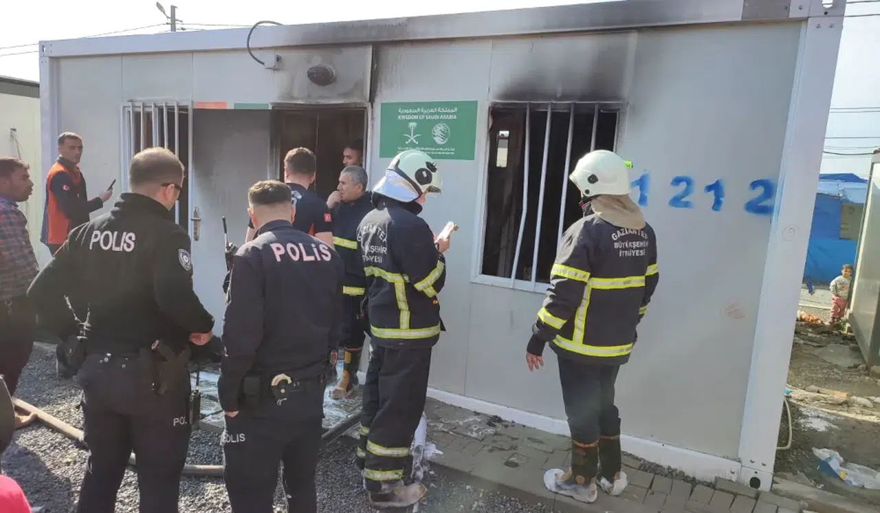 Gaziantep'te, konteyner yangını