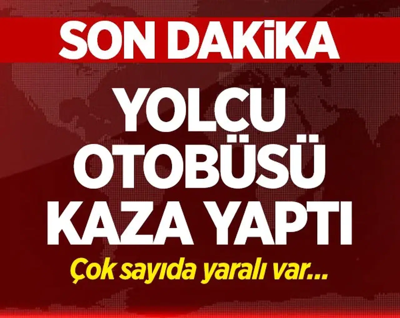 Yolcu otobüsü kaza yaptı! Yaralılar var...