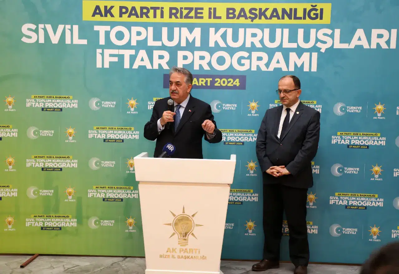 AK Parti Genel Başkan Yardımcısı Yazıcı, Rize'de iftar programında konuştu:
