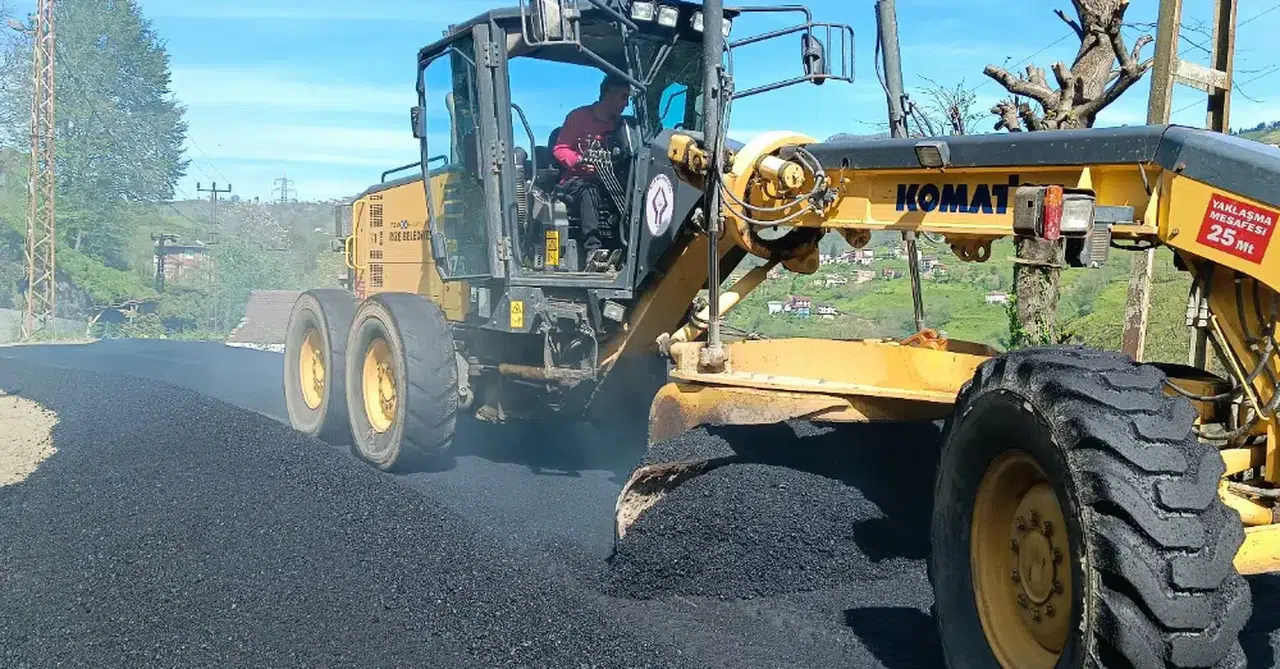 Rize Belediyesi asfalt çalışmalarını sürdürüyor