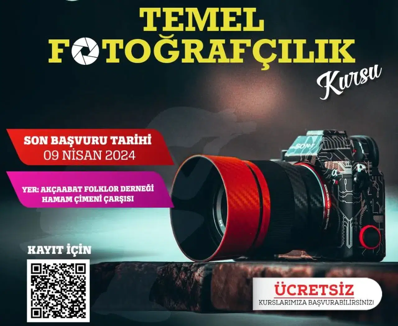 Fotoğrafçılığa İlk Adım: Temel Fotoğrafçılık Kursu Kayıtları Başladı!