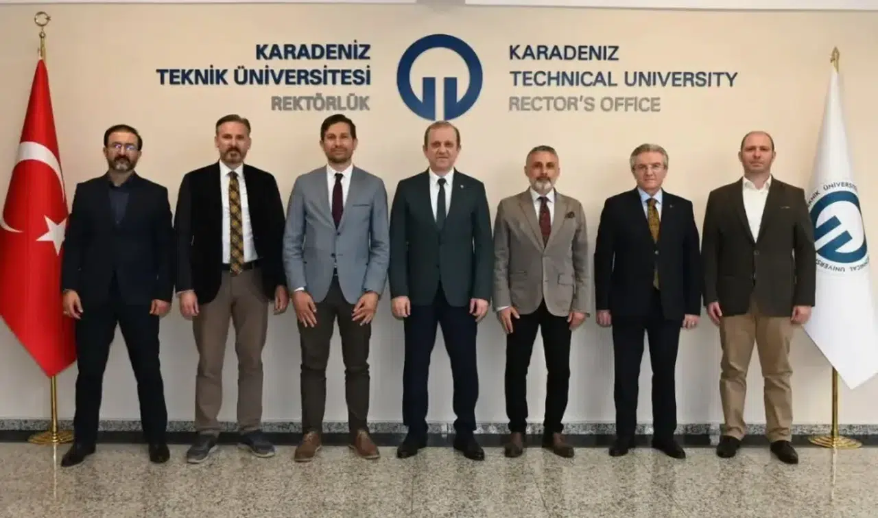 YTB heyetinden KTÜ Rektörü Prof. Dr. Çuvalcı'ya ziyaret