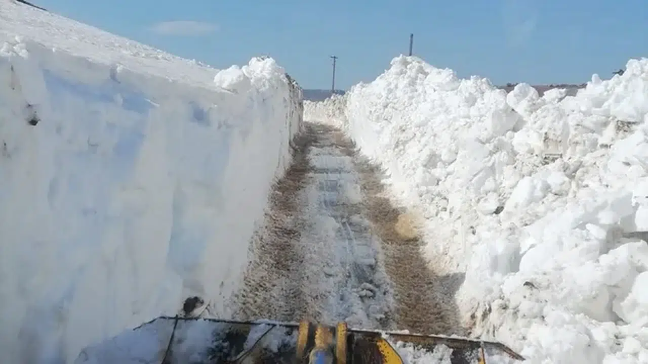 Trabzon'da yayla yollarında karla mücadele devam ediyor
