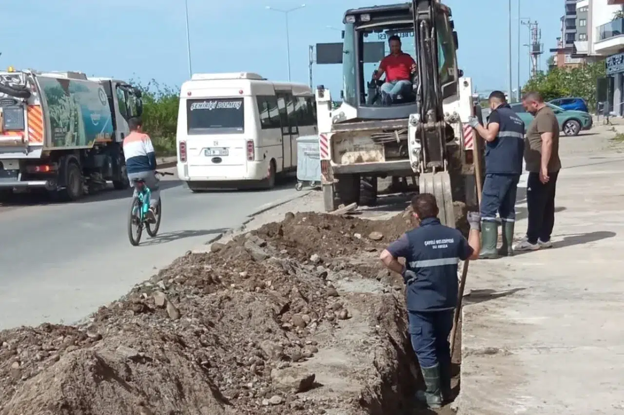 Çayeli'deki altyapı yatırımları devam ediyor