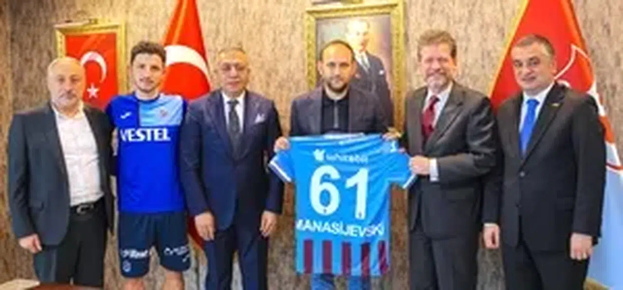 Kuzey Makedonya'nın Ankara Büyükelçisi Manasijevski'den Trabzonspor'a ziyaret