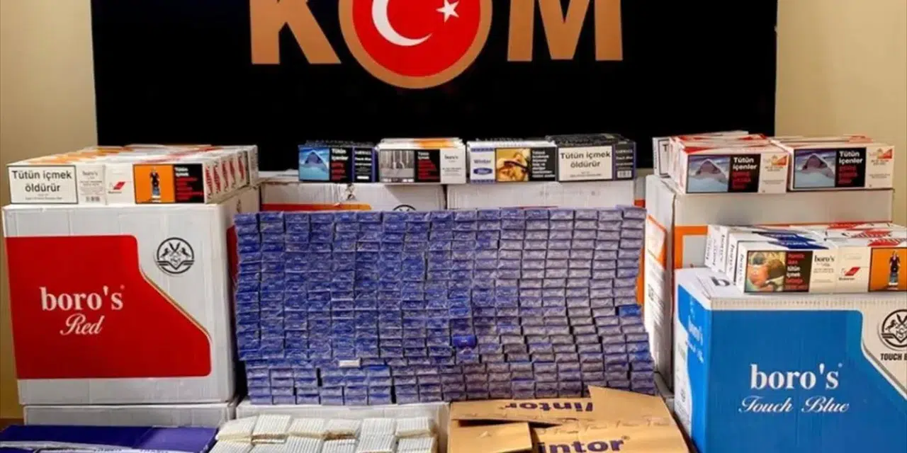 Erzurum'da 196 bin 200 gümrük kaçağı makaron ele geçirildi