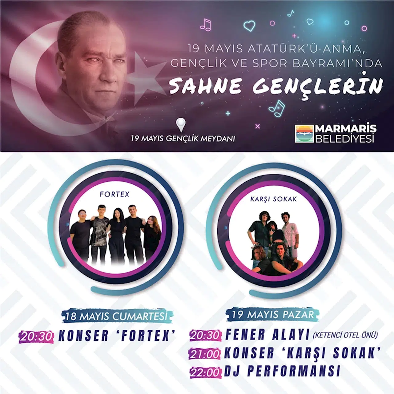 Marmaris'te sahne gençlerin