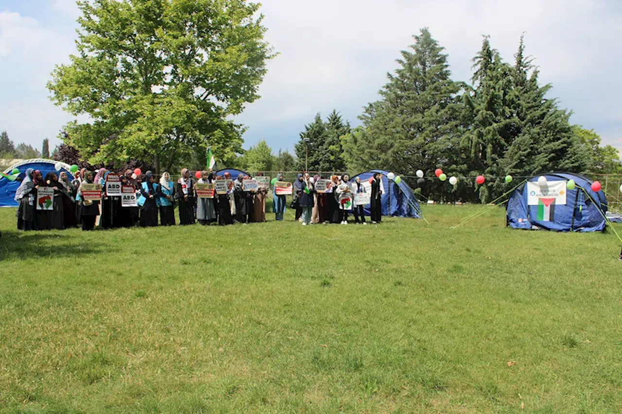 Malatya'da öğrenciler, Gazze için çadır nöbeti tutuyor
