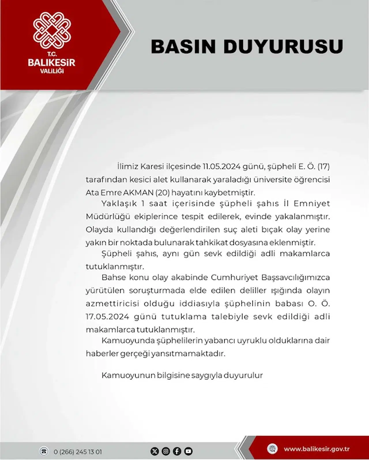 Üniversiteli motokurye Ata Emre'yi öldüren şüphelinin ifadesi ortaya çıktı; baba da tutuklandı (3)