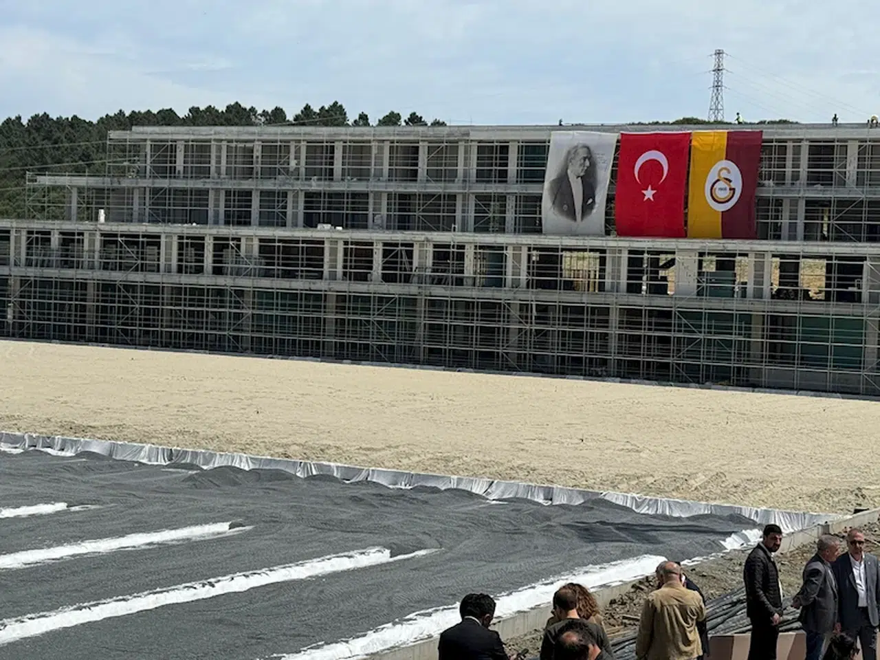 Galatasaray'ın Kemerburgaz Metin Oktay Tesisleri'nde inşaat tam gaz devam ediyor