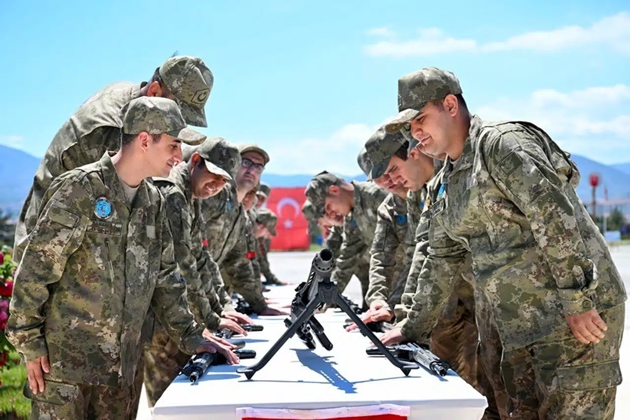 Malatya'da , engelliler temsili askerlik yaptı