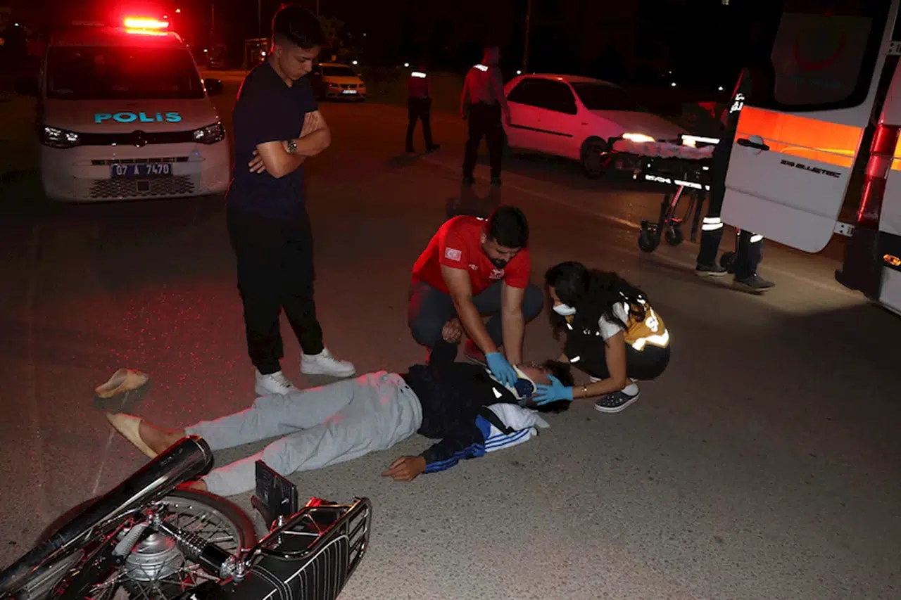 Arkadaşların motosiklet yarışı kazayla bitti