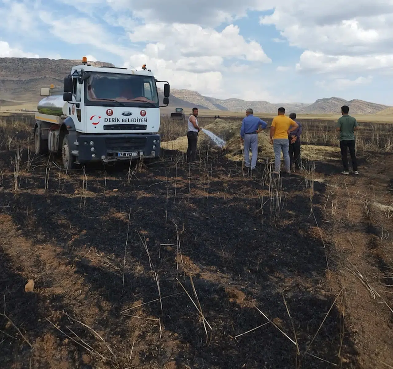 Mardin'de 120 dönüm buğday tarlası yandı