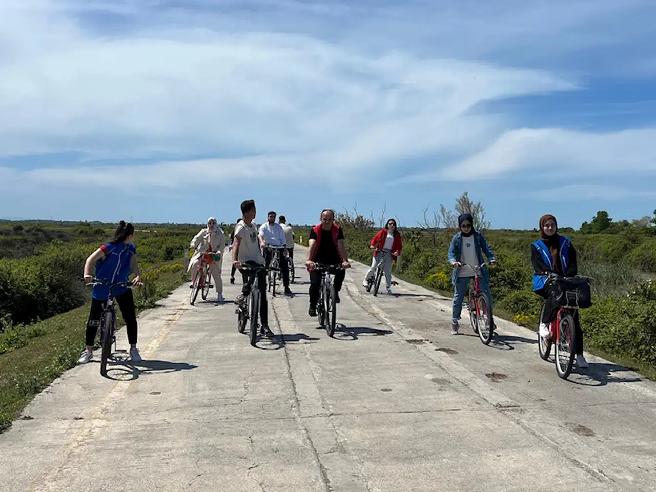 Bafra Kuş Cenneti'nde bisiklet turu düzenlendi