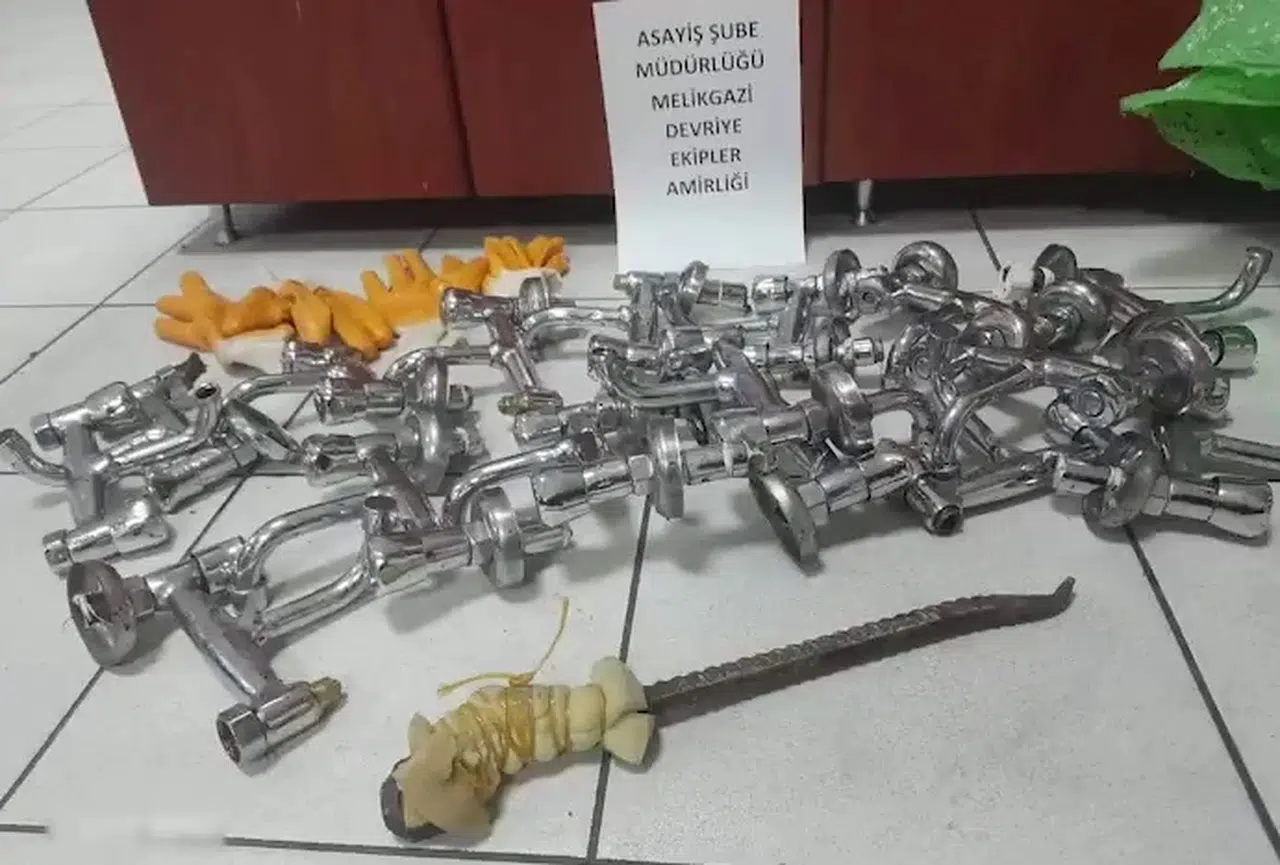 Kayseri'de tarihi caminin musluklarını çalan şüpheli tutuklandı