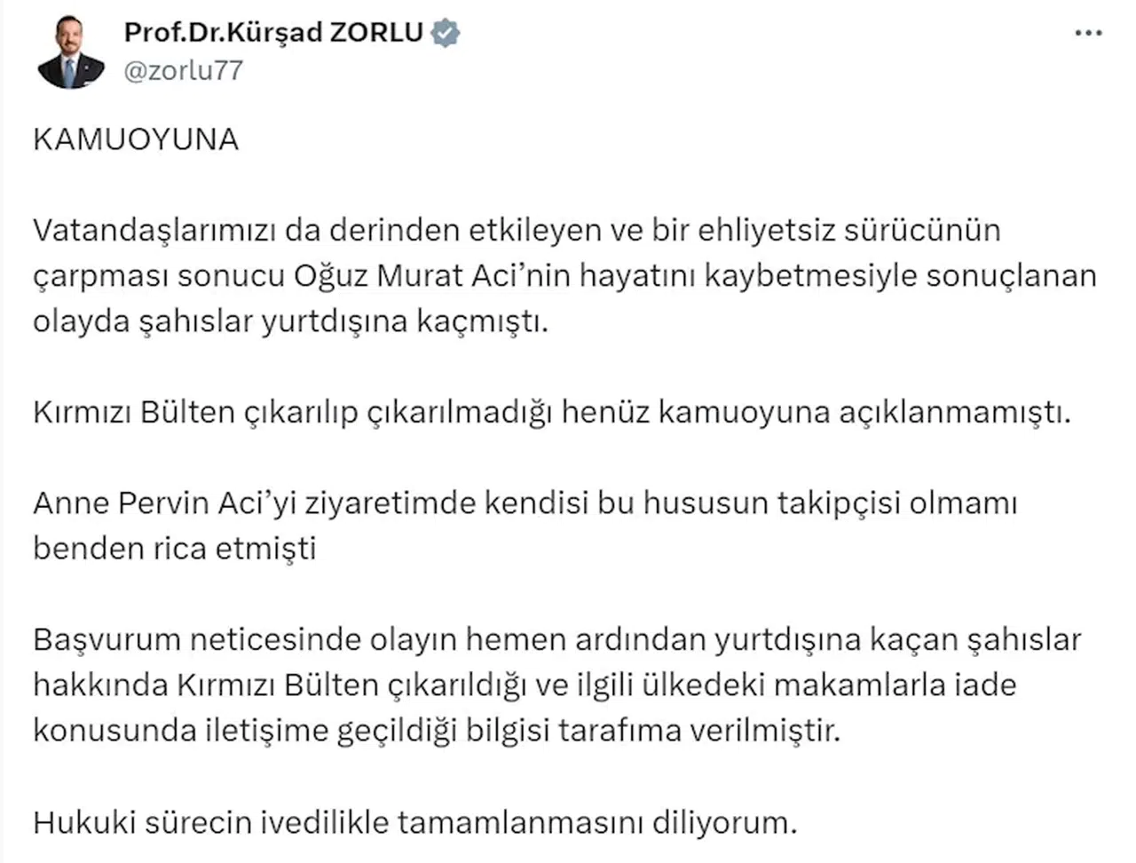 İYİ Partili Zorlu: Başvurum neticesinde, Eylem Tok ve oğlu hakkında 'Kırmızı Bülten' çıkarıldığı tarafıma bildirildi