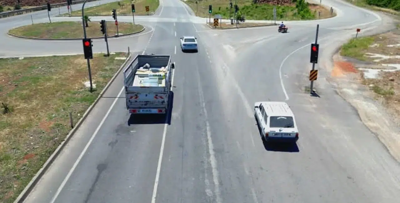 Gaziantep’te dronlu trafik denetimi