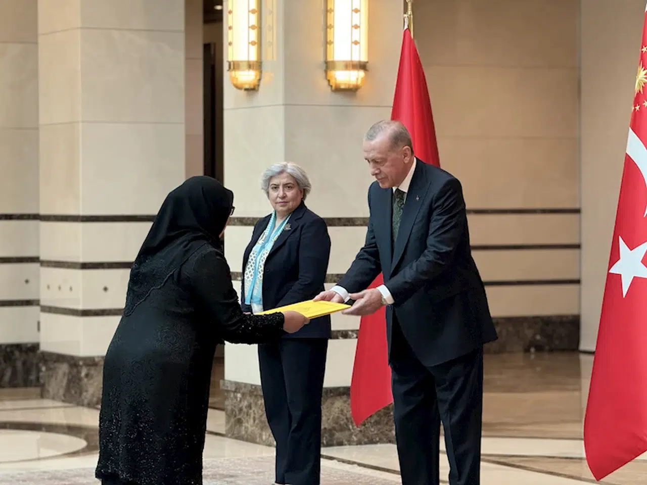 Cumhurbaşkanı Erdoğan'a 3 ülkenin büyükelçisinden güven mektubu