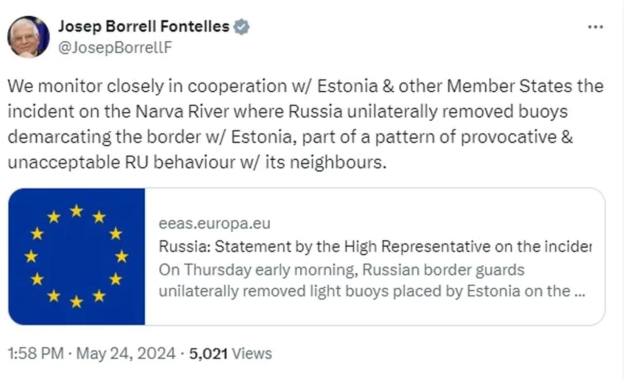 AB Dışişleri: Estonya-Rusya sınırındaki durumu takip ediyoruz