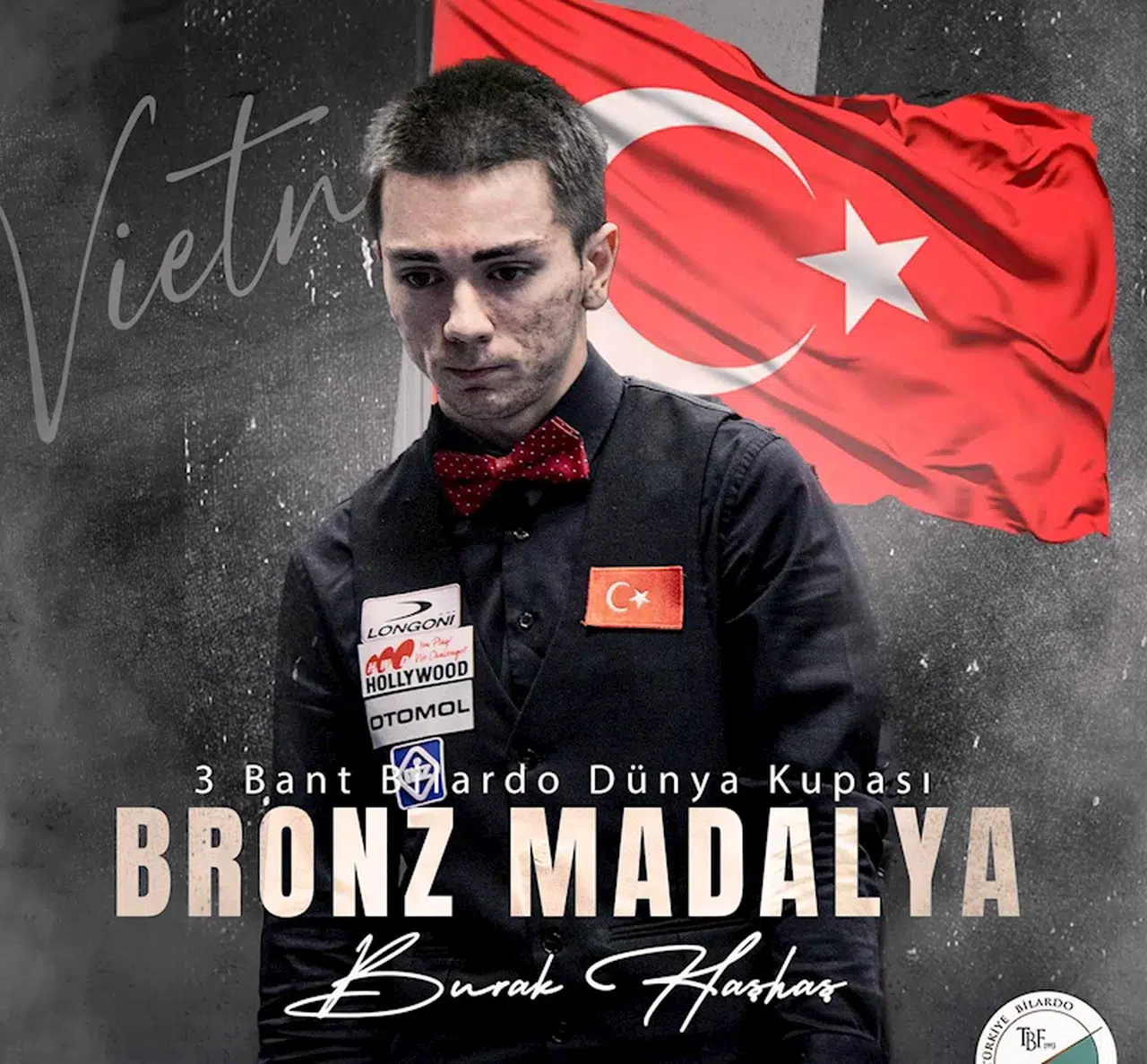 Milli Bilardocu Burak Haşhaş Dünya Kupası'nda bronz madalya kazandı