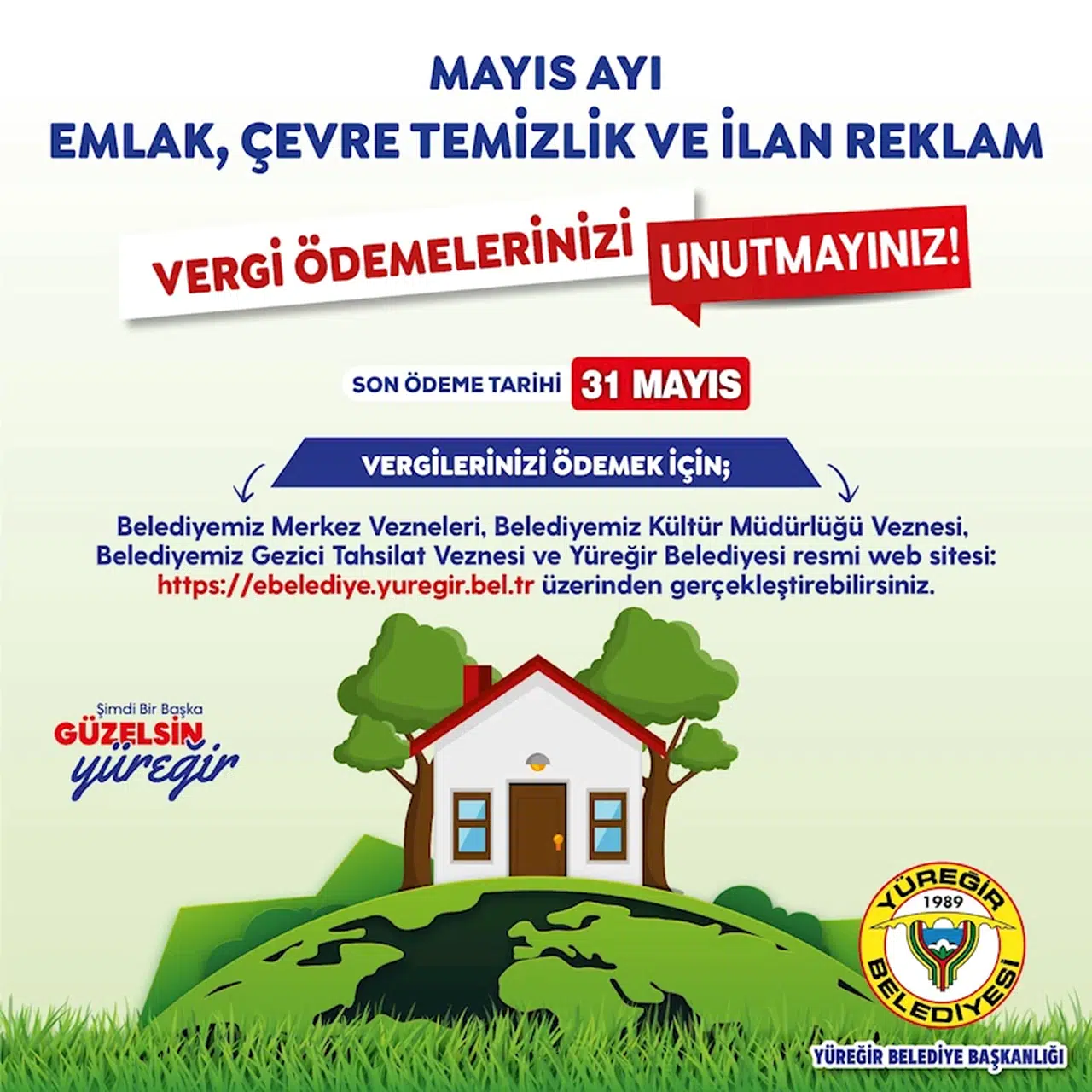 Yüreğir Belediyesi'nden vergi çağrısı