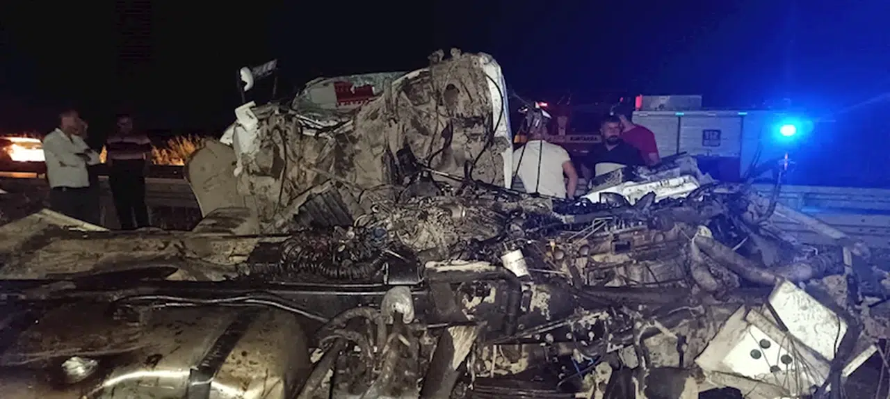 Mardin’de kontrolden çıkan TIR devrildi: 2 yaralı