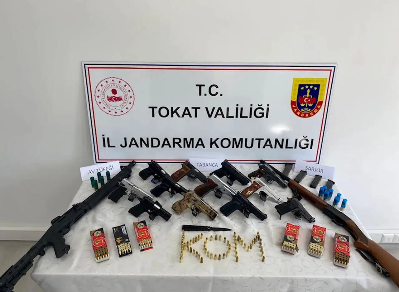 Tokat'ta silah ticareti yapanlara operasyon: 14 gözaltı