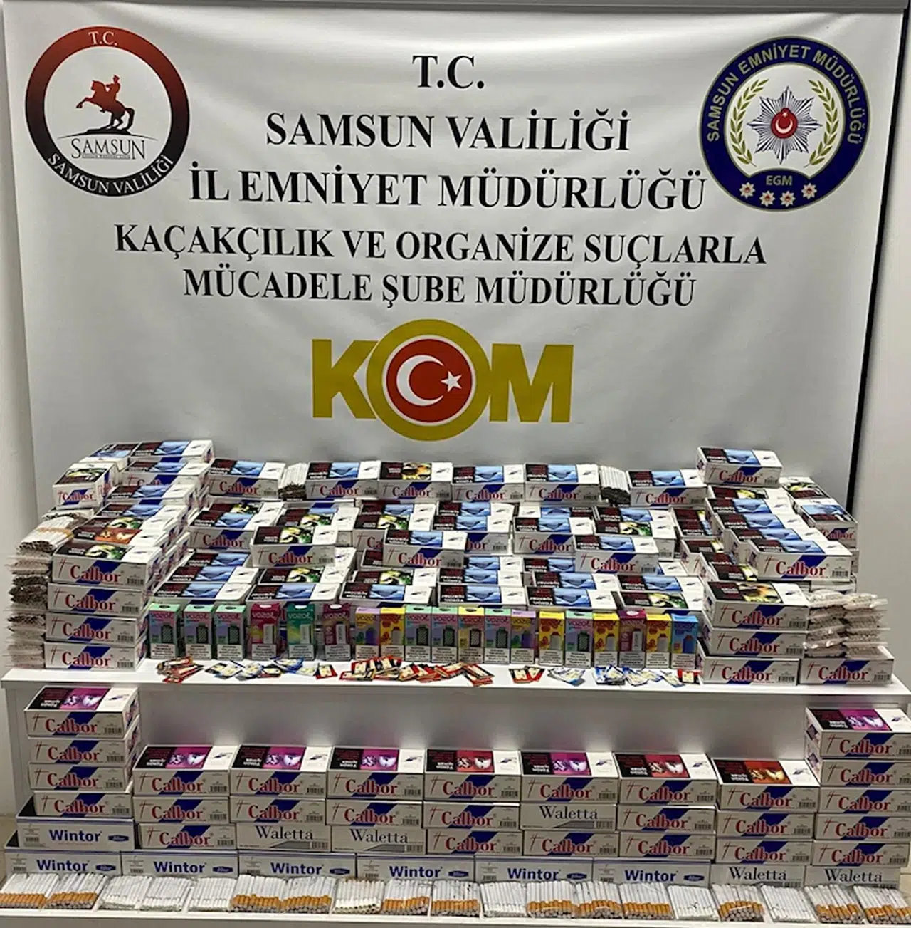 Samsun'da 41 bin 240 makaron ele geçirildi