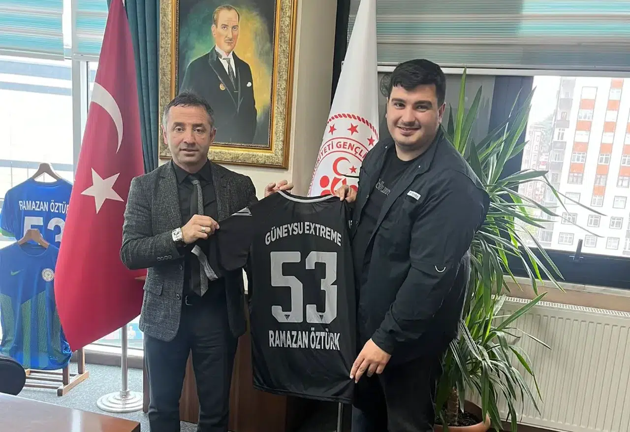 Güneysu Extreme Spor Kulüp Başkanı, Rize Gençlik ve Spor İl Müdürünü Ziyaret Etti