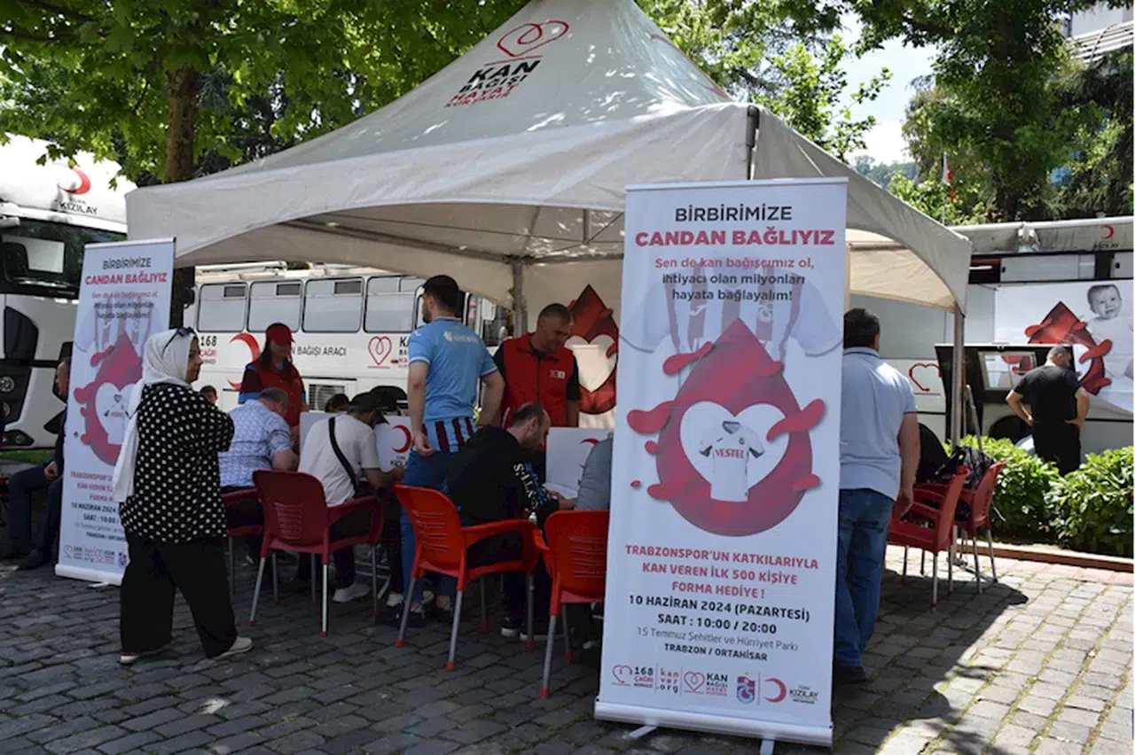 Trabzon'da kan bağışında bulunacak ilk 500 kişiye Trabzonspor forması hediye edilecek