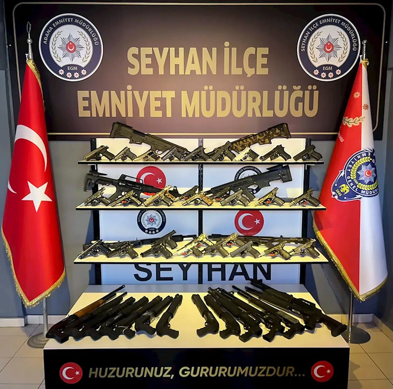 Adana’da 42 ruhsatsız silah ele geçirildi; 9 tutuklama 