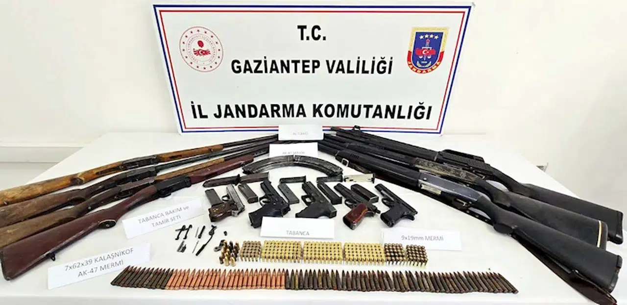 Gaziantep'te silah kaçakçılığı operasyonu: 9 gözaltı