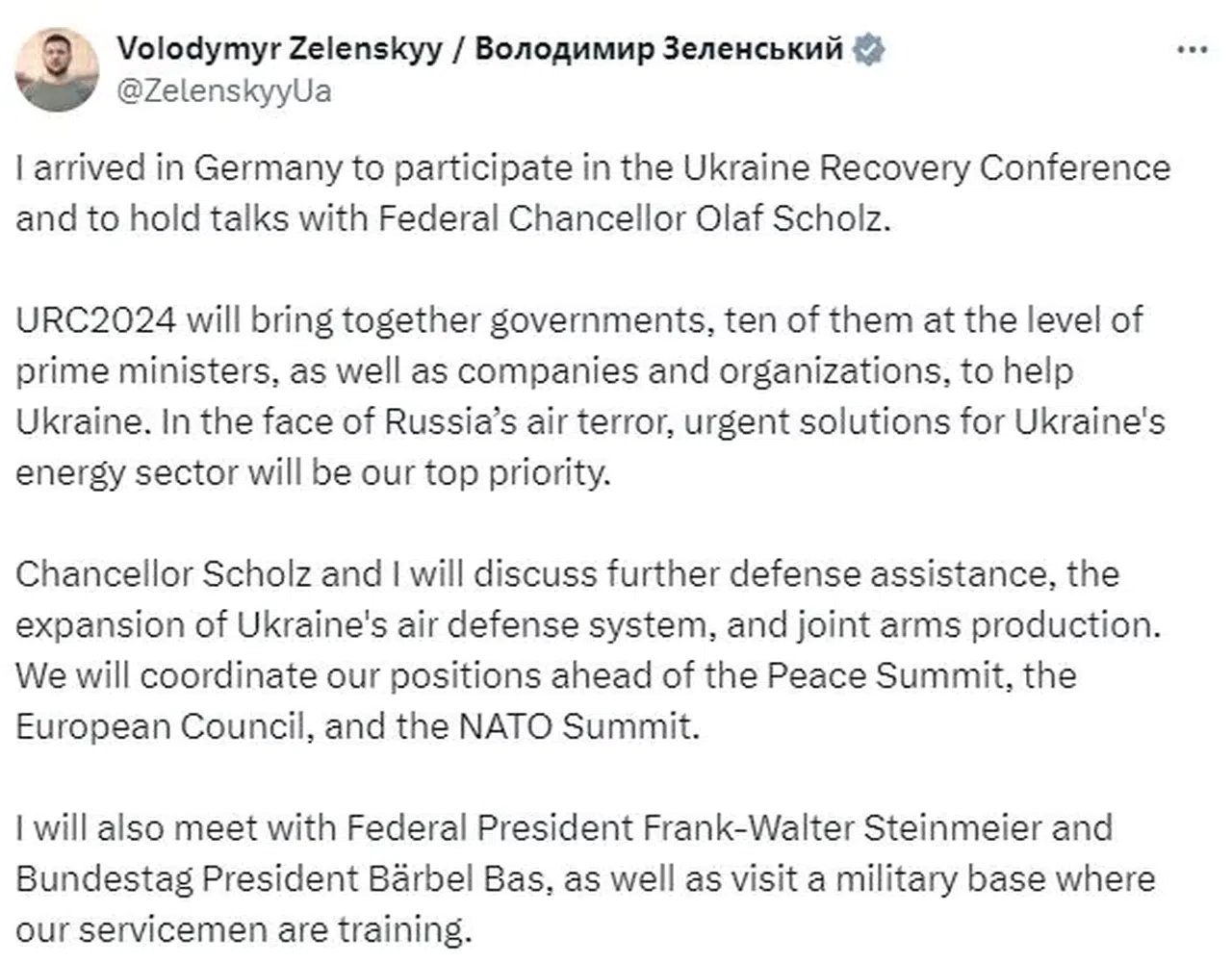 Ukrayna Devlet Başkanı Zelenski, Almanya’da