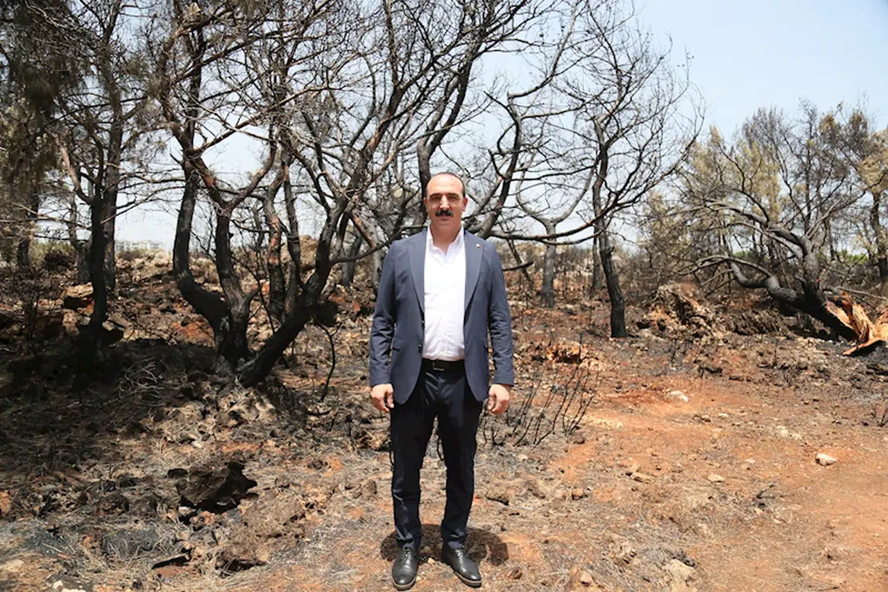 Başkan Kotan'dan 'yanan alan yeniden ağaçlandırılsın' girişimi
