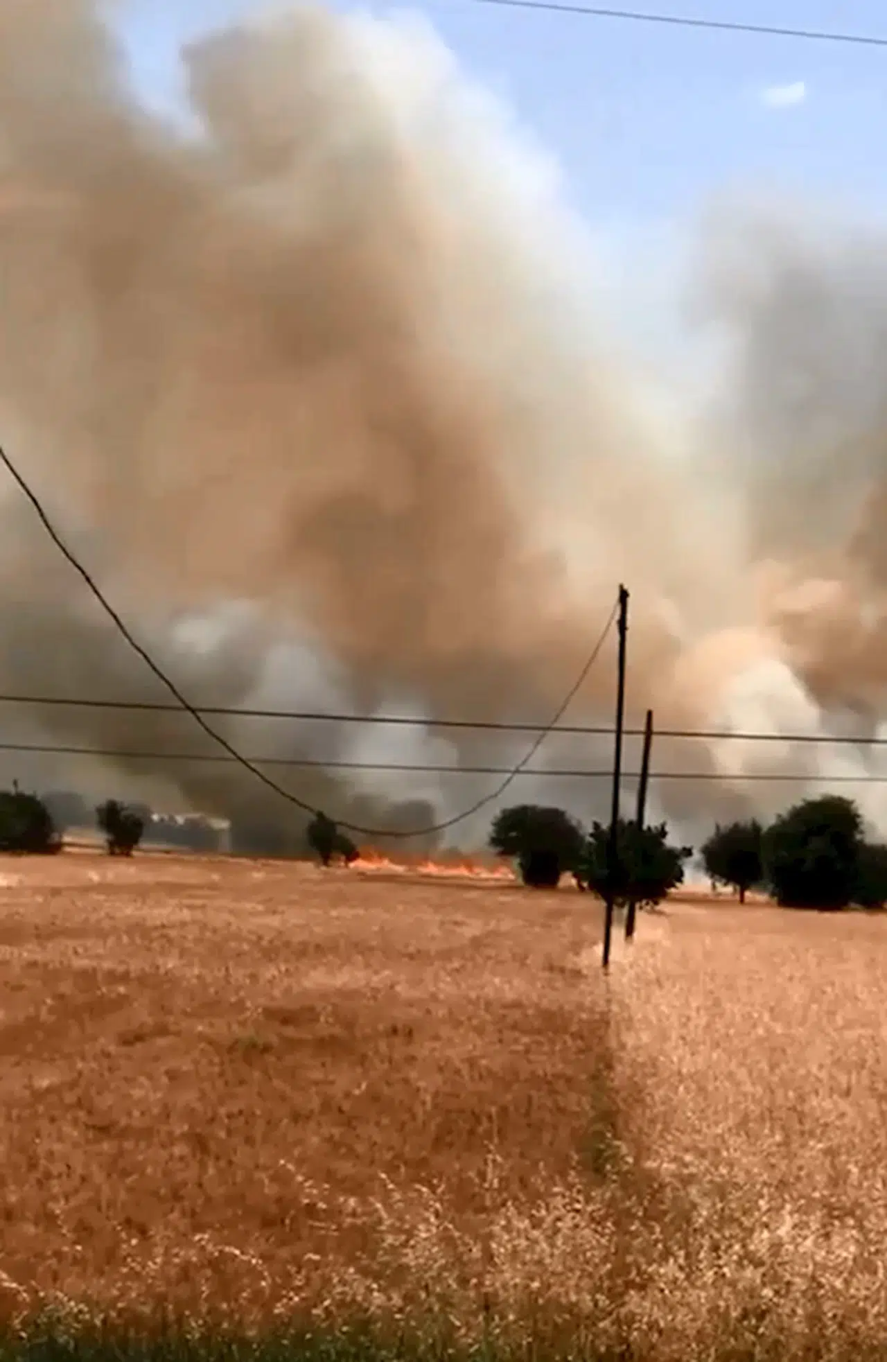 Burdur'da iki noktadaki yangında 1000 dönüm arazi yandı; duman nedeniyle yol ulaşıma kapandı