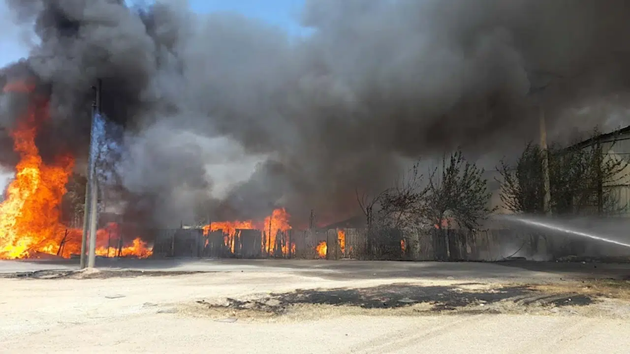 İzmir'de ot yangını fabrikaya sıçradı