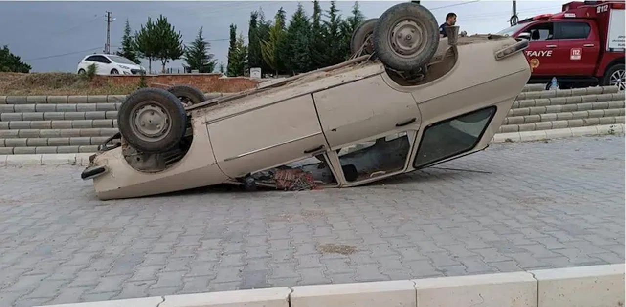 Amasya'da otomobilin devrildiği kazada 5 kişi yaralandı