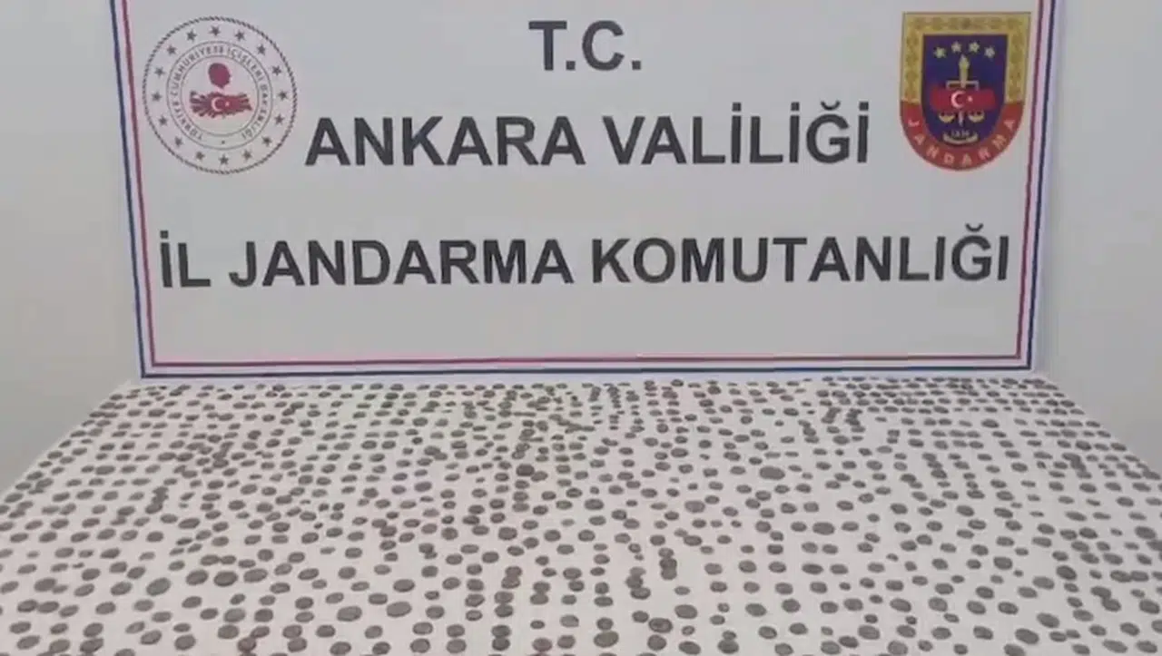 Ankara'da Roma dönemine ait bin 100 sikke ele geçirildi
