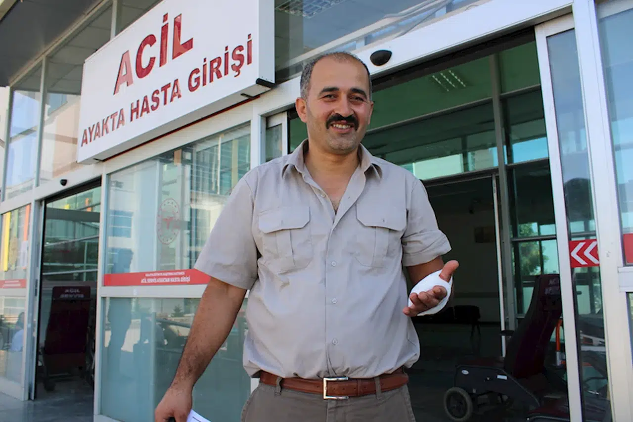 Malatya'da acemi kasaplar hastaneye koştu