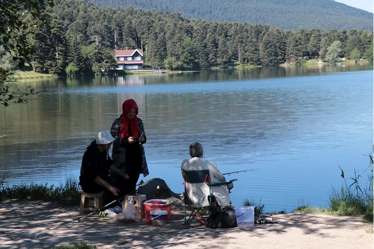 Bolu'da vatandaşlar bayram tatilini Gölcük Tabiat Parkı'nda dinlenerek geçirdi
