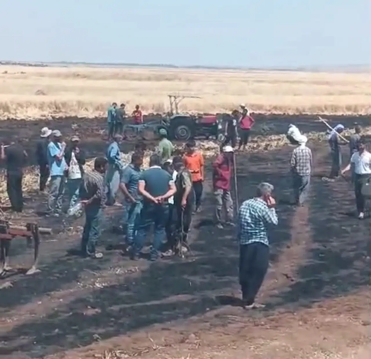 Diyarbakır'ın 2 ilçesinde 200 dönüm ekili buğday ve üzüm bağı yandı