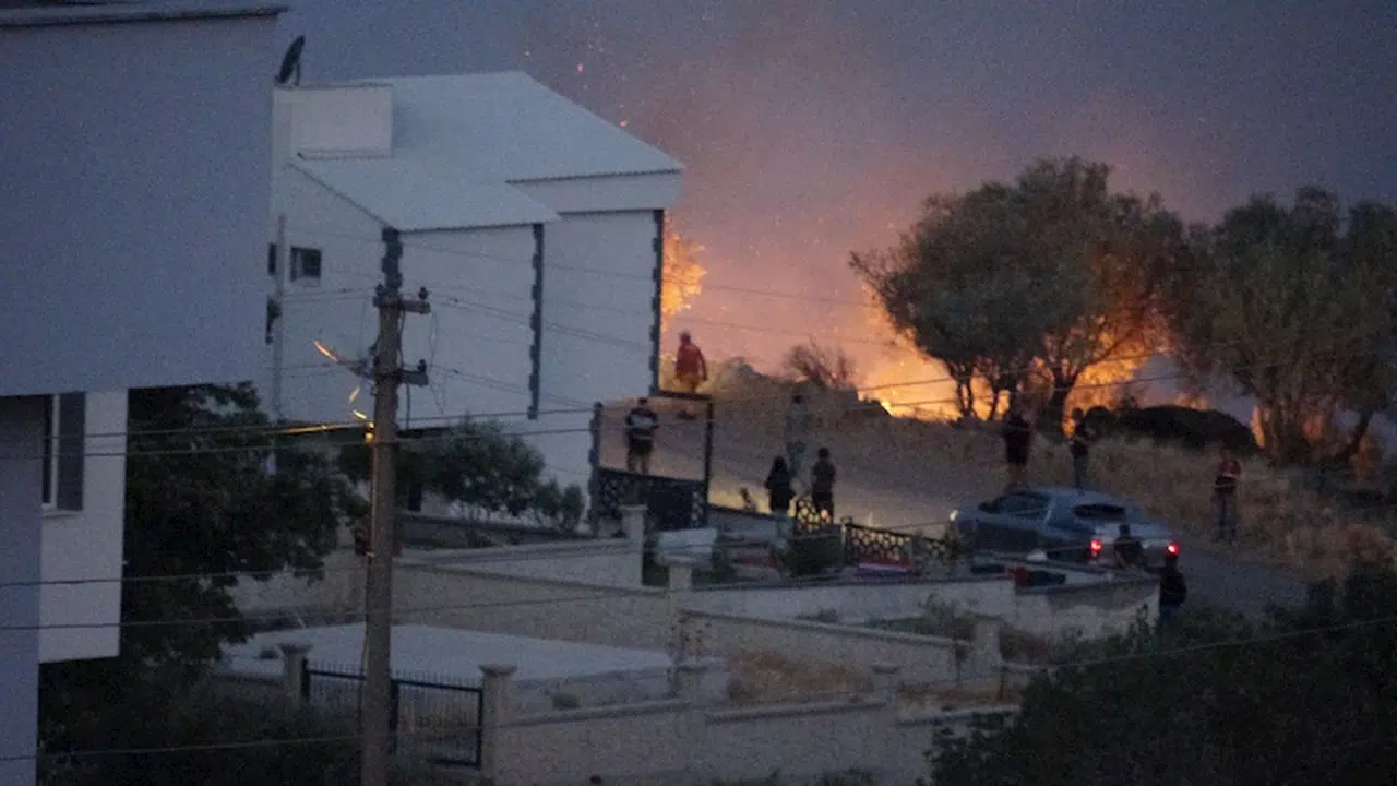 İzmir Dikili'de otluk alanda yangın; ev ve balık çiftçiliği zarar gördü 