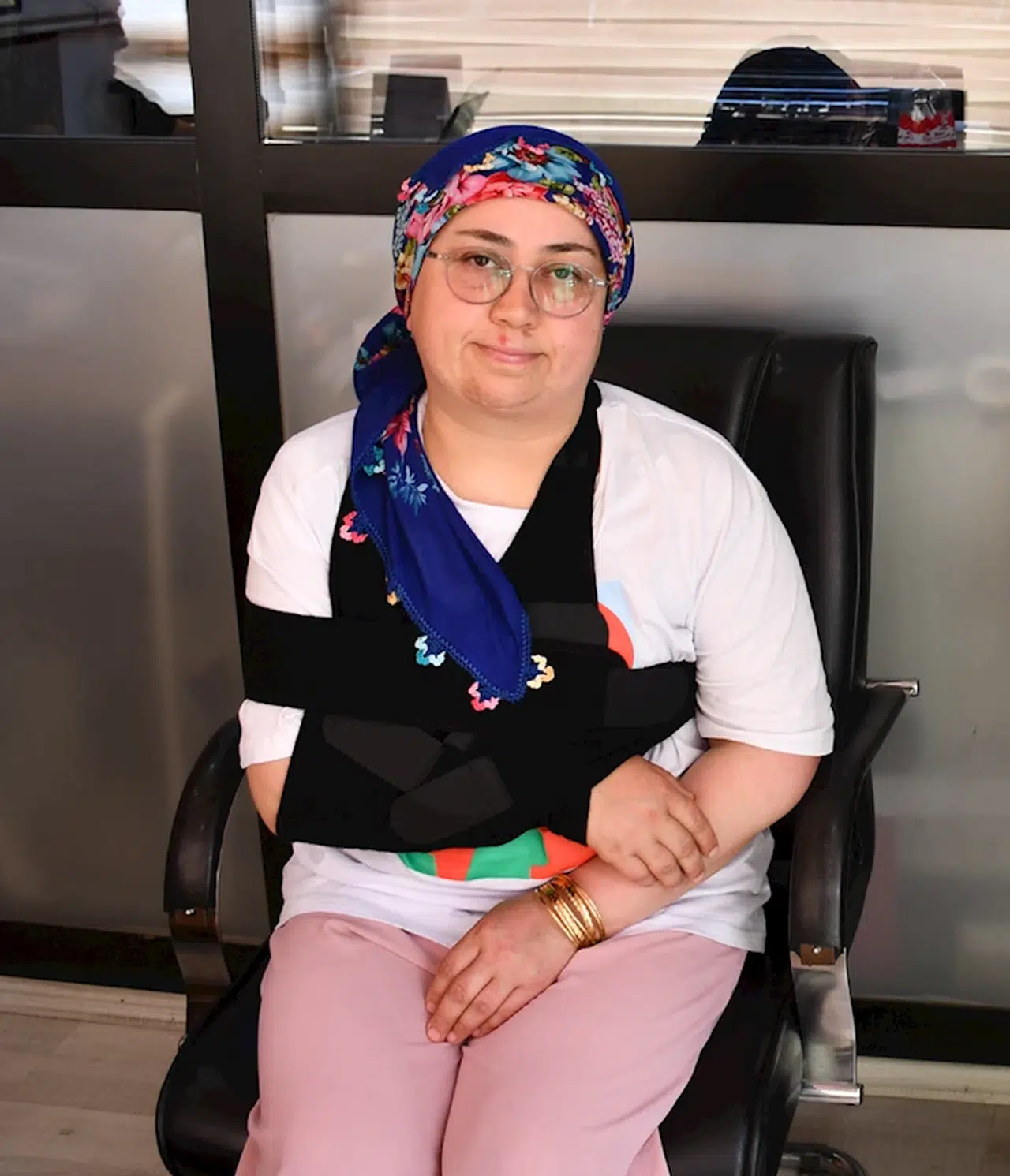 Samsun'da yorgun merminin isabet ettiği kadın yaralandı