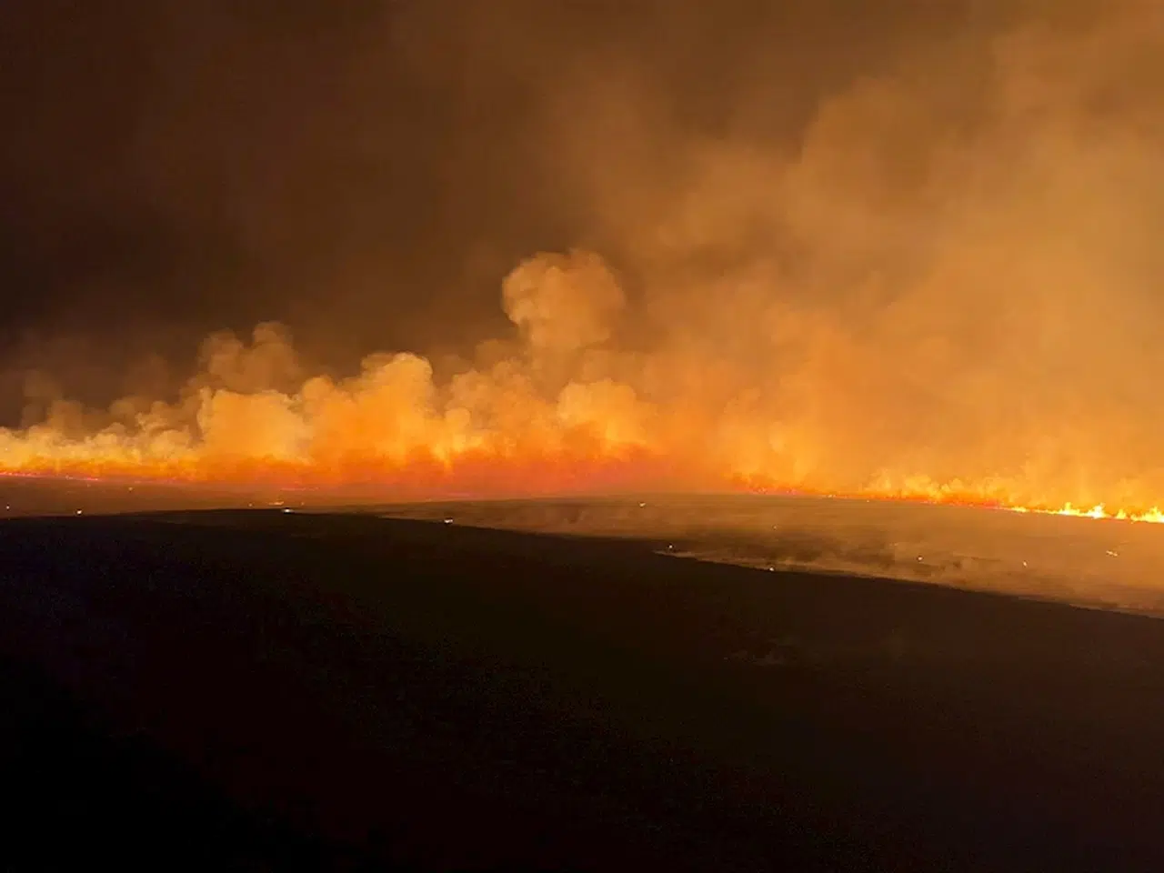 Siirt'te yıldırım düşen arazide anız yangını çıktı, 30 dekar zarar gördü