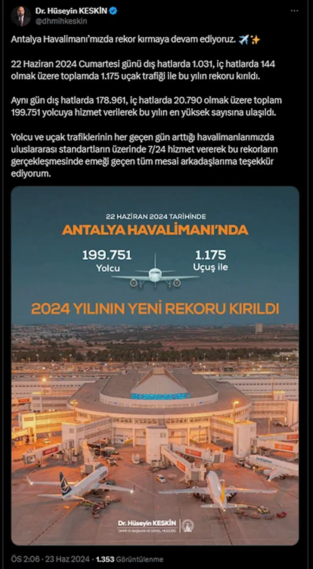 Antalya Havalimanı'nda yılın en yüksek yolcu sayısına ulaşıldı (2)